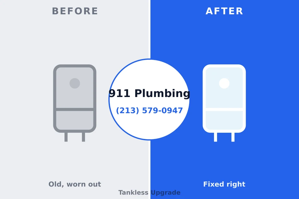 Before and after: plumbing repair Bellaire, TX